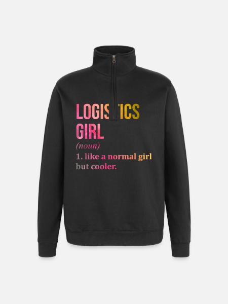 Logistics Logistics Logistics - Quarter-Zip Sweatshirt - black