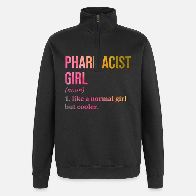 pharmacien - Sweat à zip 1/4 - noir