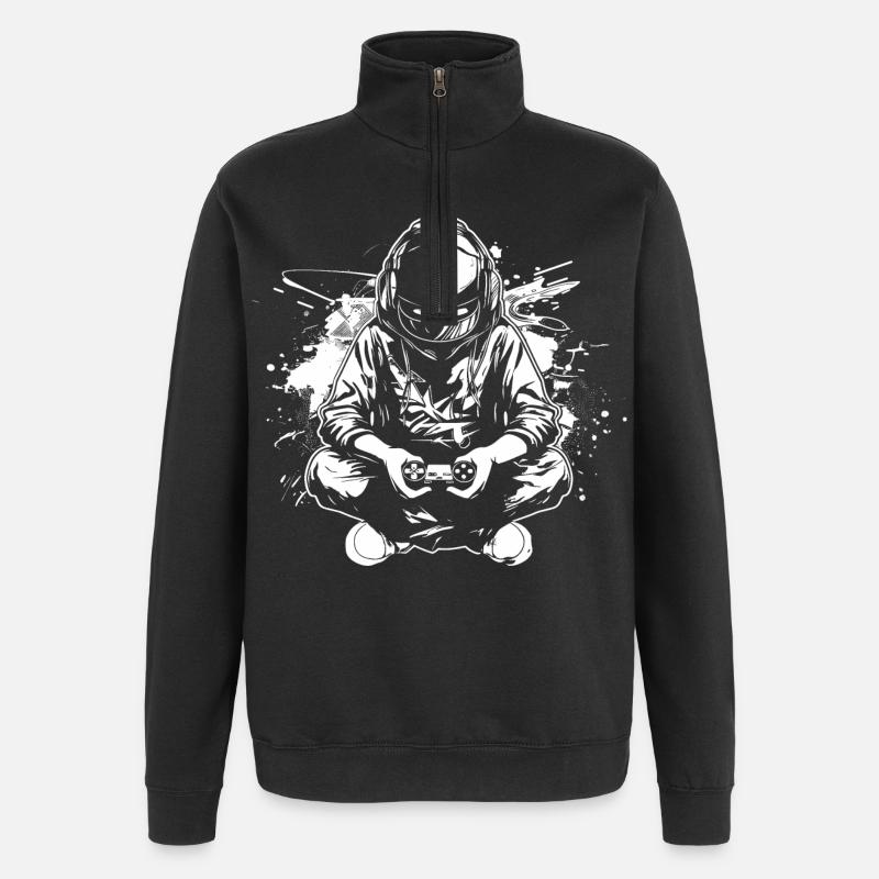 Videospiele Liebhaber - Quarter-Zip-Sweatshirt - Schwarz