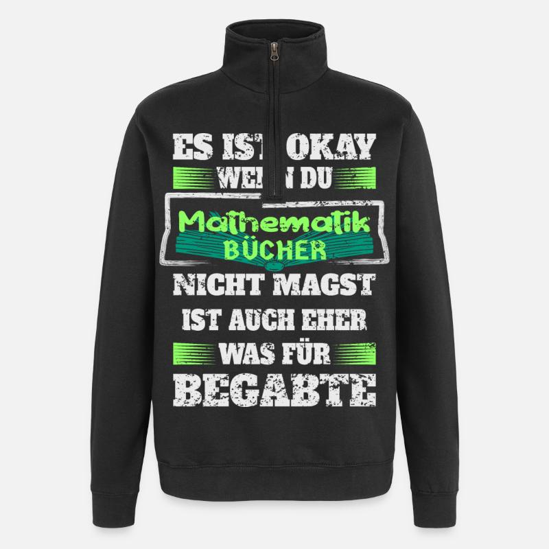 Livres de mathématiques - Sweat à zip 1/4 - noir