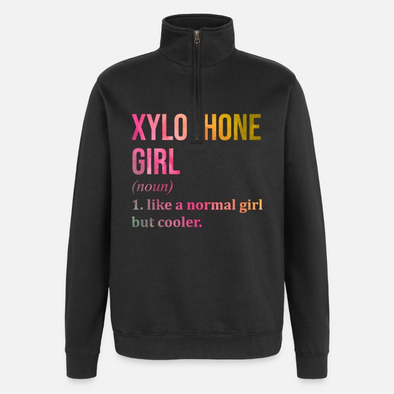 Xylophon - Quarter-Zip-Sweatshirt - Schwarz