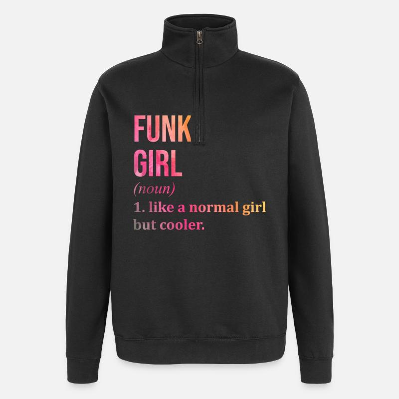 Funk - Quarter-Zip Sweatshirt - black