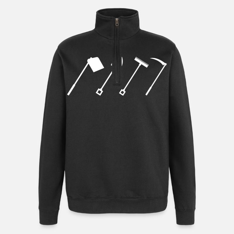 Farm Tools - Quarter-Zip Sweatshirt - black
