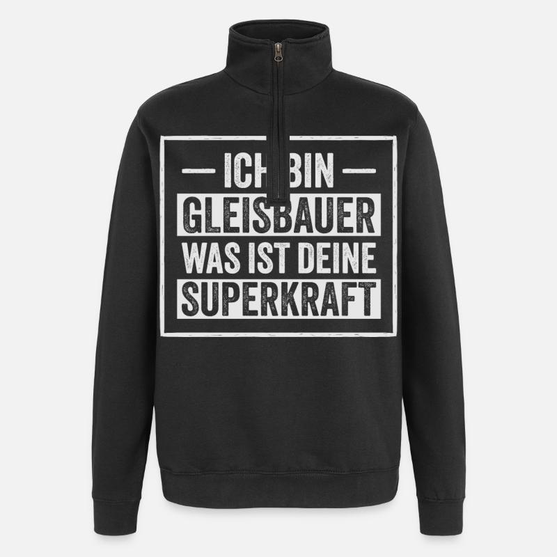 I am Geisbauer Your superpower - Quarter-Zip Sweatshirt - black