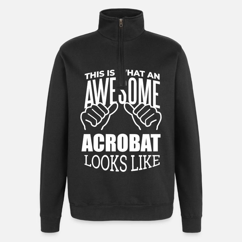 Akrobatik - Quarter-Zip-Sweatshirt - Schwarz