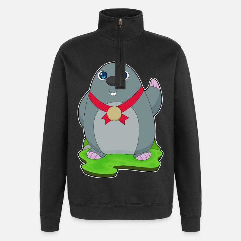 Mole Medal - Quarter-Zip Sweatshirt - black