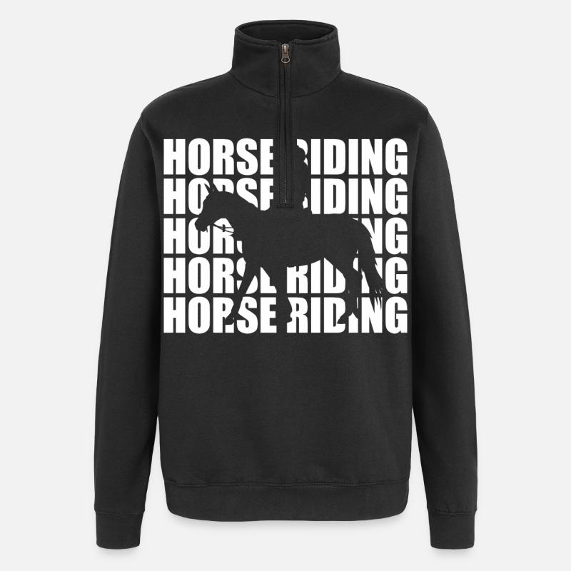 Équitation - Sweat à zip 1/4 - noir