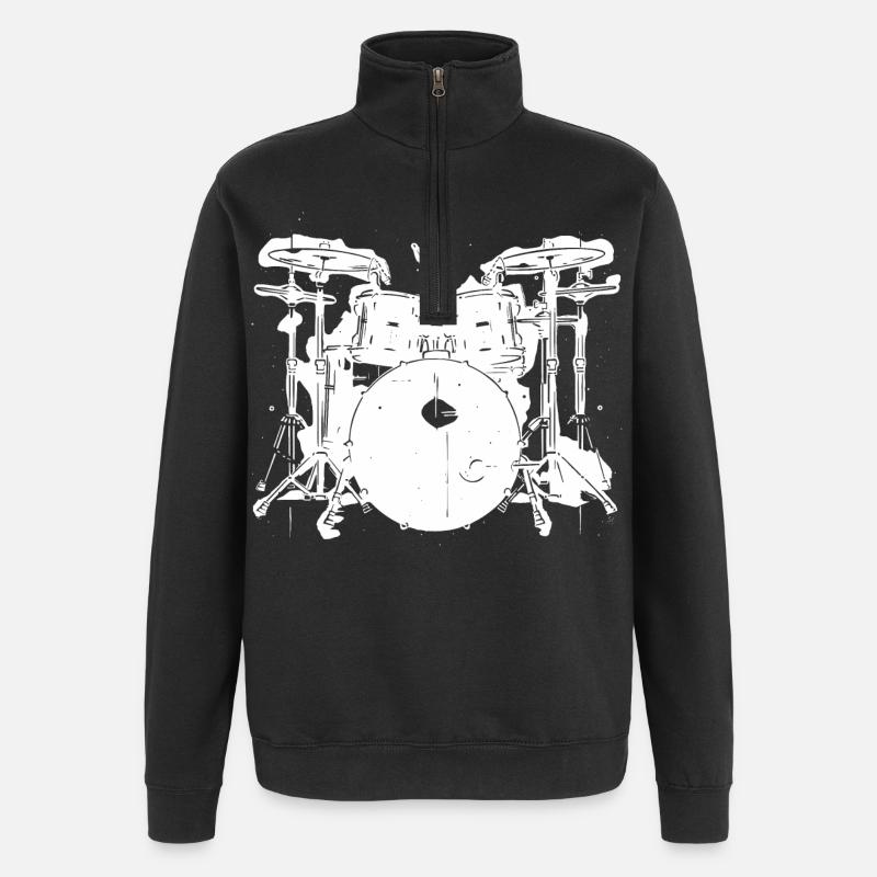 Percussion - Sweat à zip 1/4 - noir