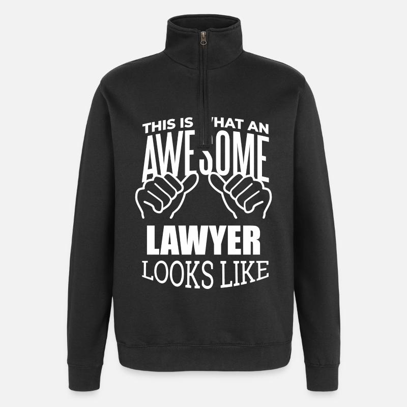 Rechtsanwalt - Quarter-Zip-Sweatshirt - Schwarz