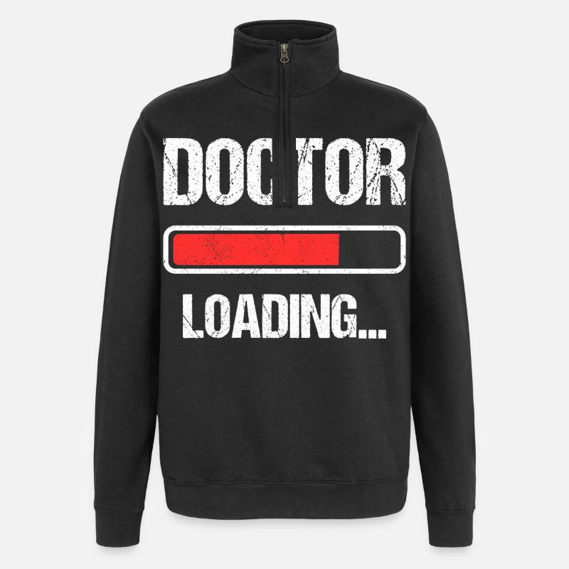 Doctor Loading I - Quarter-Zip-Sweatshirt - Schwarz