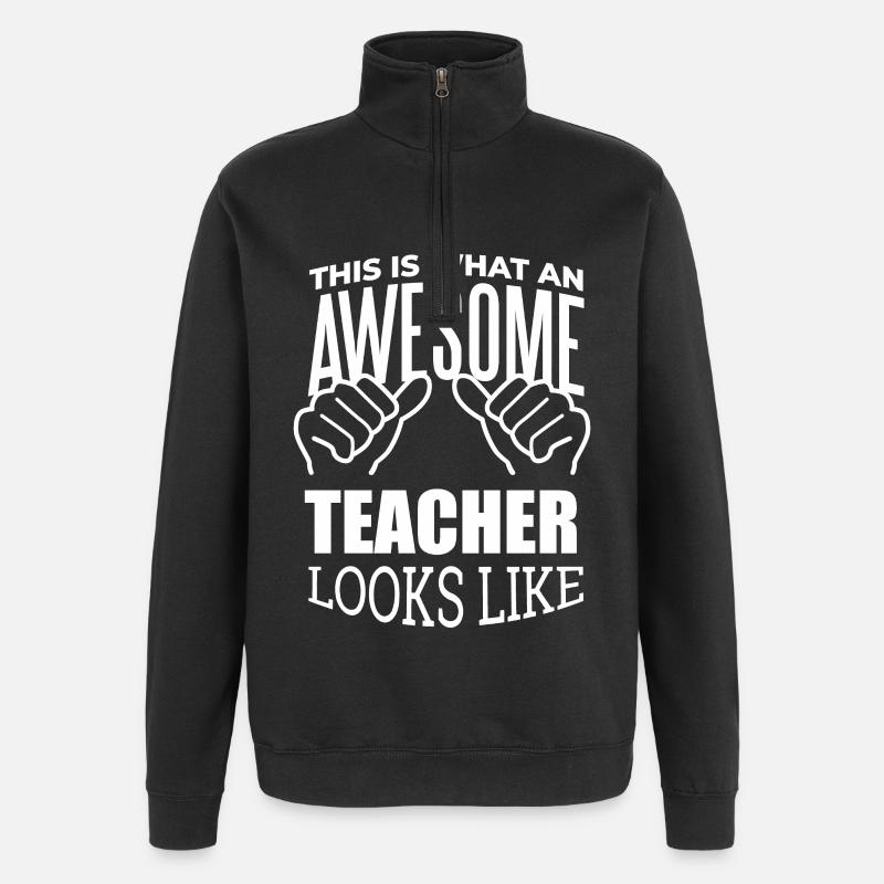 Professeur - Sweat à zip 1/4 - noir