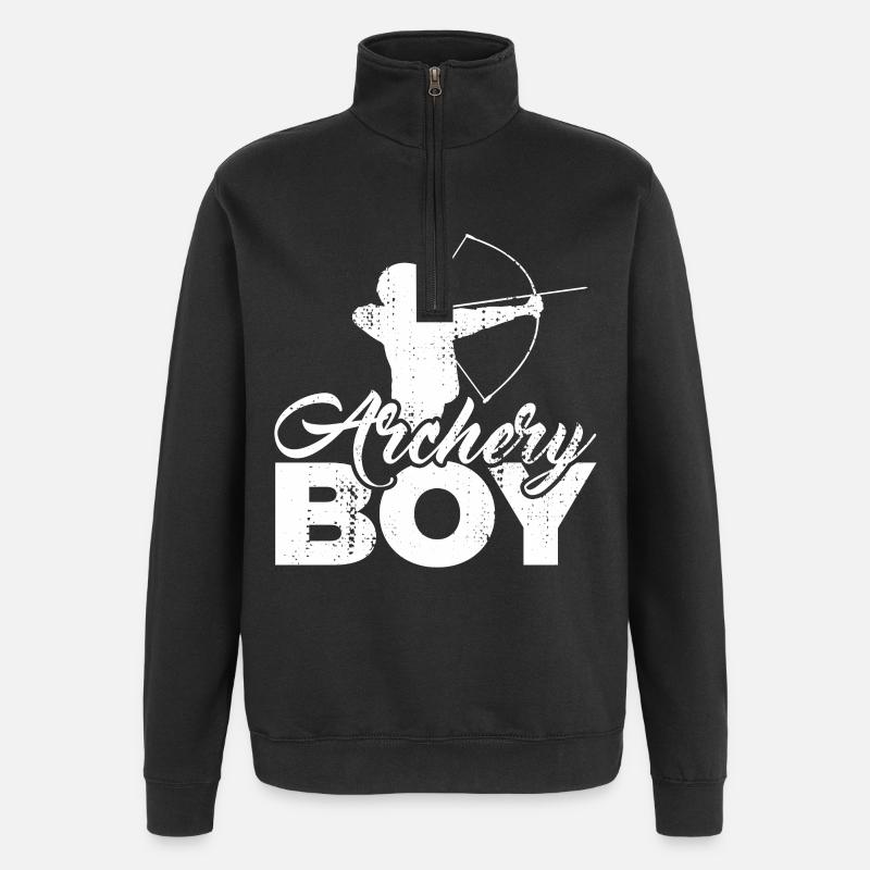 Petit archer - Sweat à zip 1/4 - noir