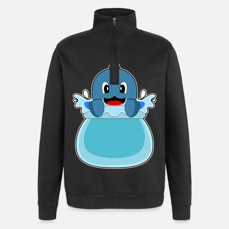 Dolphin Aquarium - Quarter-Zip Sweatshirt - black