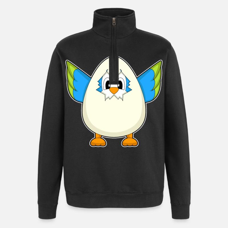 Oeuf de perroquet - Sweat à zip 1/4 - noir