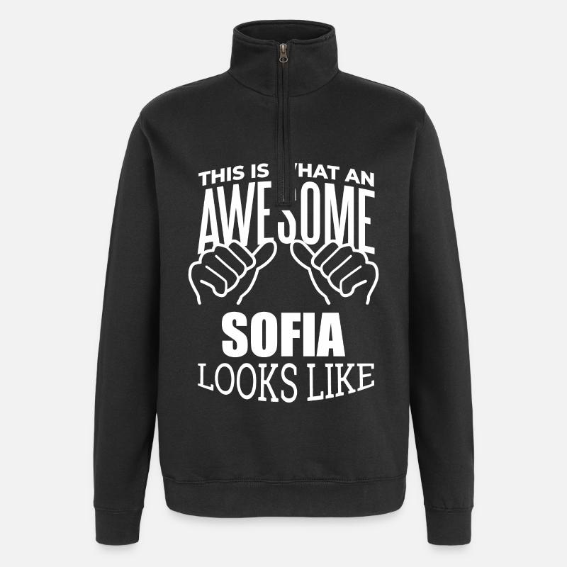 Sofioter - Quarter-Zip-Sweatshirt - Schwarz