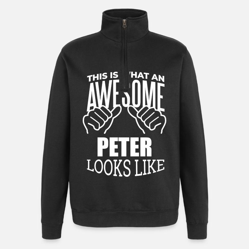 Petrus - Quarter-Zip-Sweatshirt - Schwarz