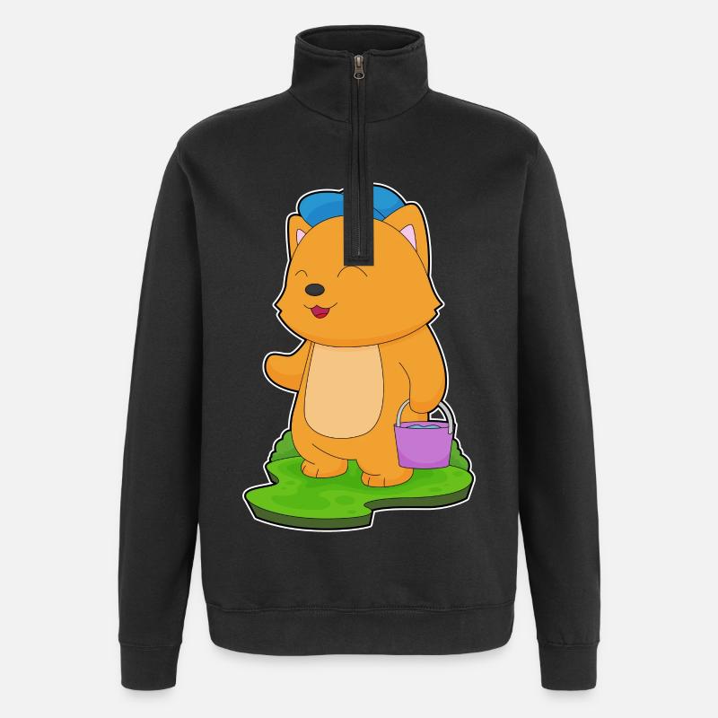 Seau d’eau pour chat - Sweat à zip 1/4 - noir