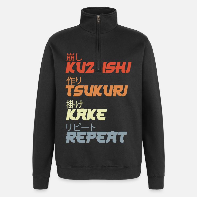 Judo Throwing Techniques - Quarter-Zip Sweatshirt - black