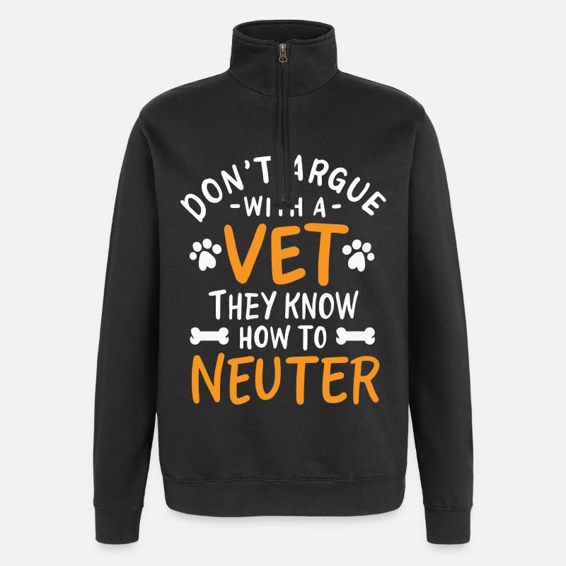 Tierarzt - Quarter-Zip-Sweatshirt - Schwarz