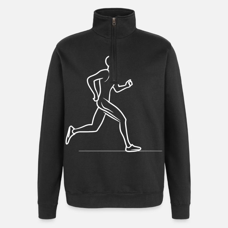 Jogger Skizze - Quarter-Zip-Sweatshirt - Schwarz