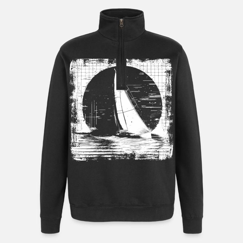 Sail - Quarter-Zip Sweatshirt - black