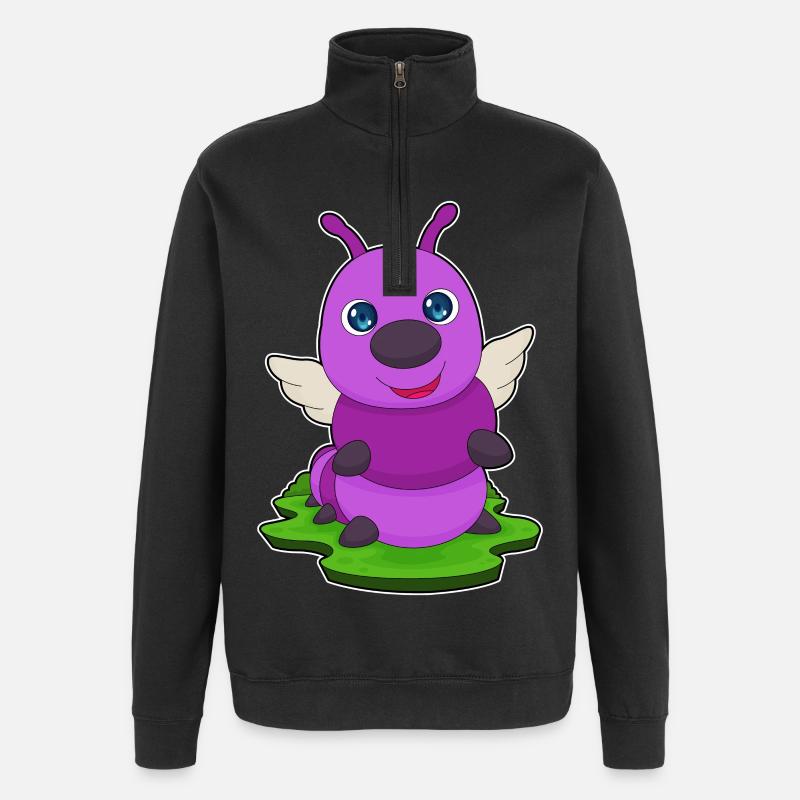 Ailes de chenille - Sweat à zip 1/4 - noir
