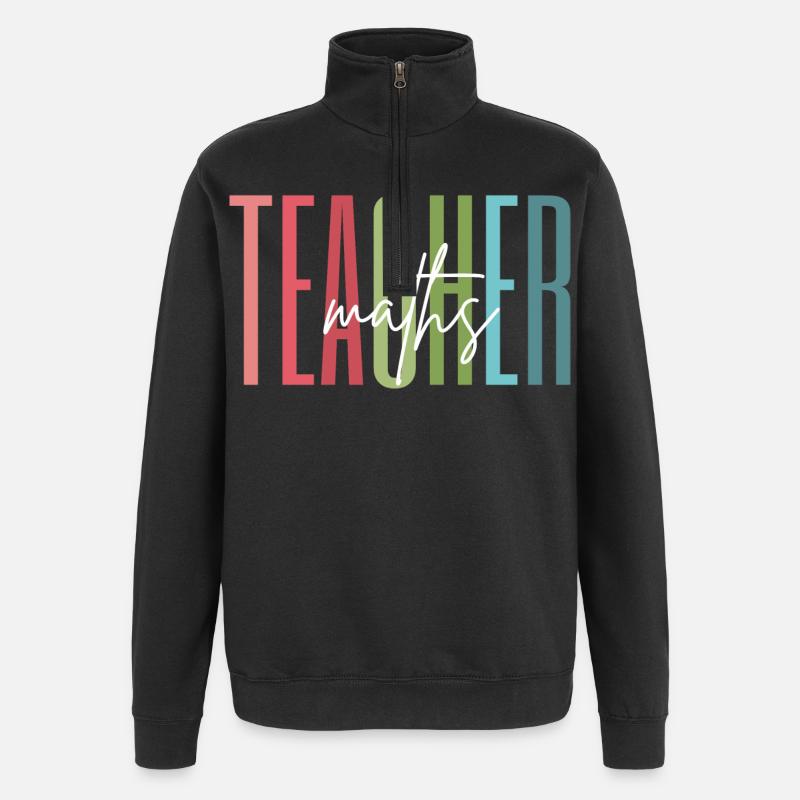 Mathelehrerin Mathe Lehrerin Geschenk - Quarter-Zip-Sweatshirt - Schwarz
