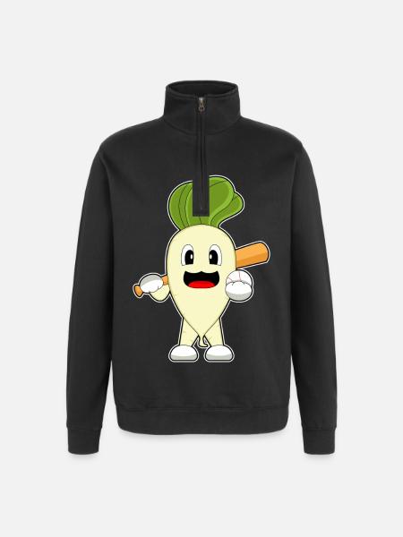 Radish Baseball Baseball Bat - Quarter-Zip Sweatshirt - black