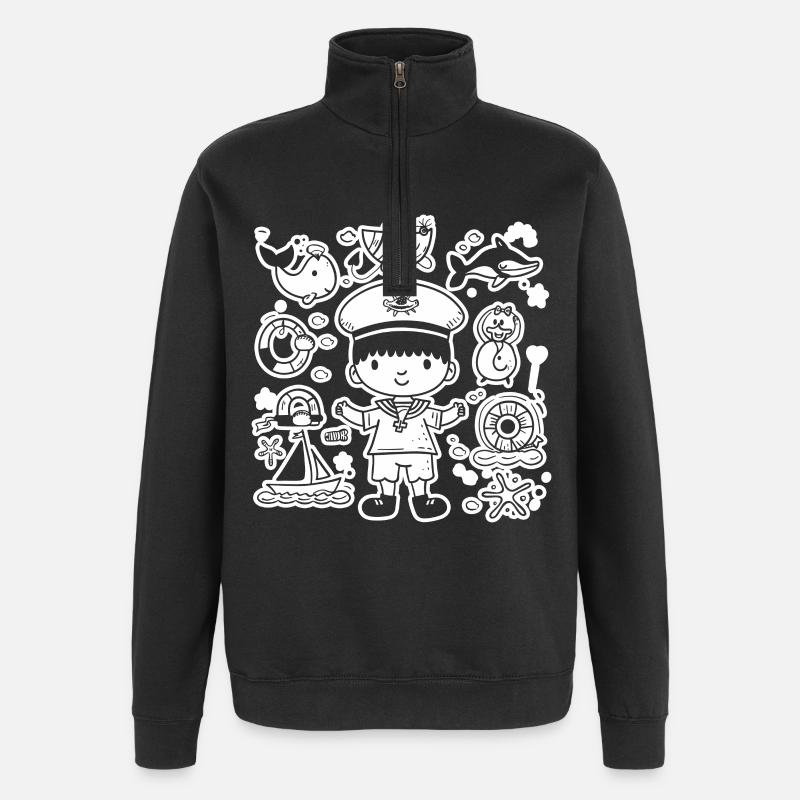 Look BD Petit Marin - Sweat à zip 1/4 - noir