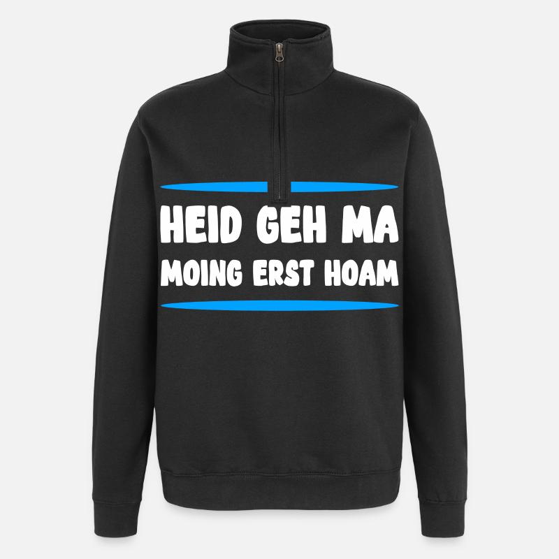 Bayrischer Spruch  - Quarter-Zip-Sweatshirt - Schwarz