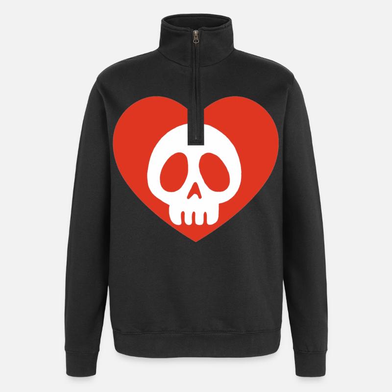 Sterbliche Liebe - Quarter-Zip-Sweatshirt - Schwarz