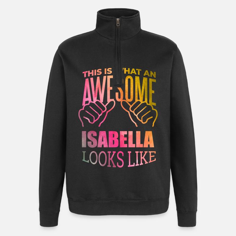 Isabella - Sweat à zip 1/4 - noir
