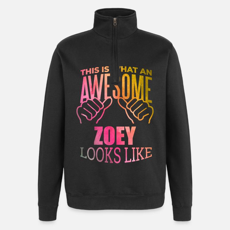 Zoey - Sweat à zip 1/4 - noir