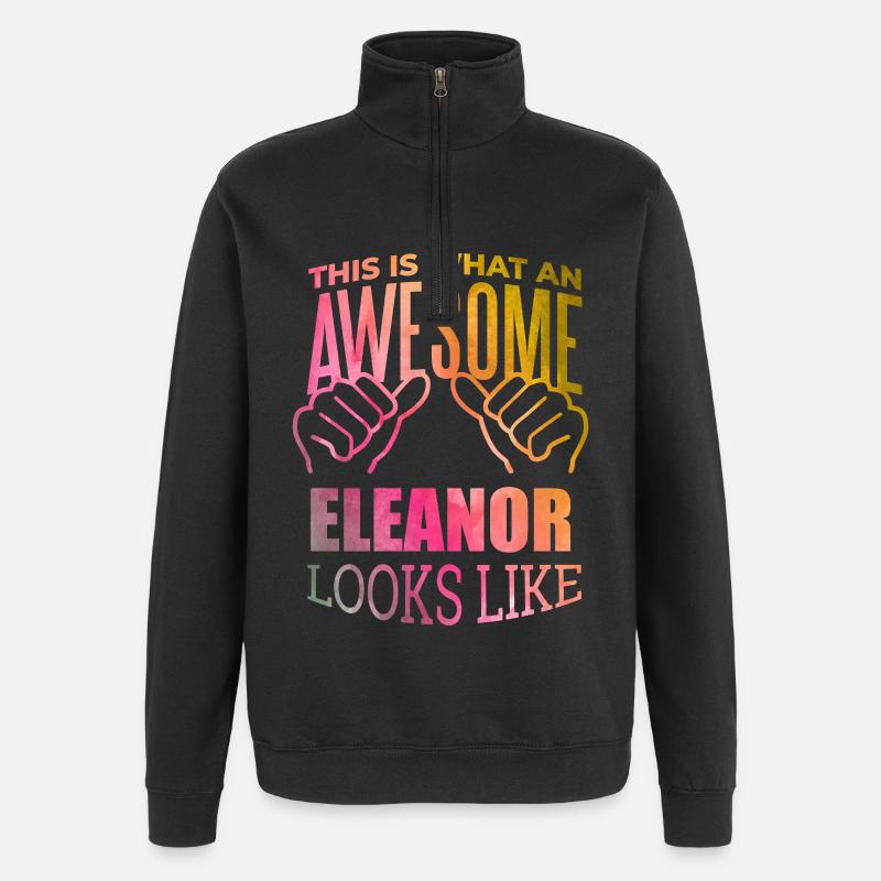 Eleanor - Sweat à zip 1/4 - noir