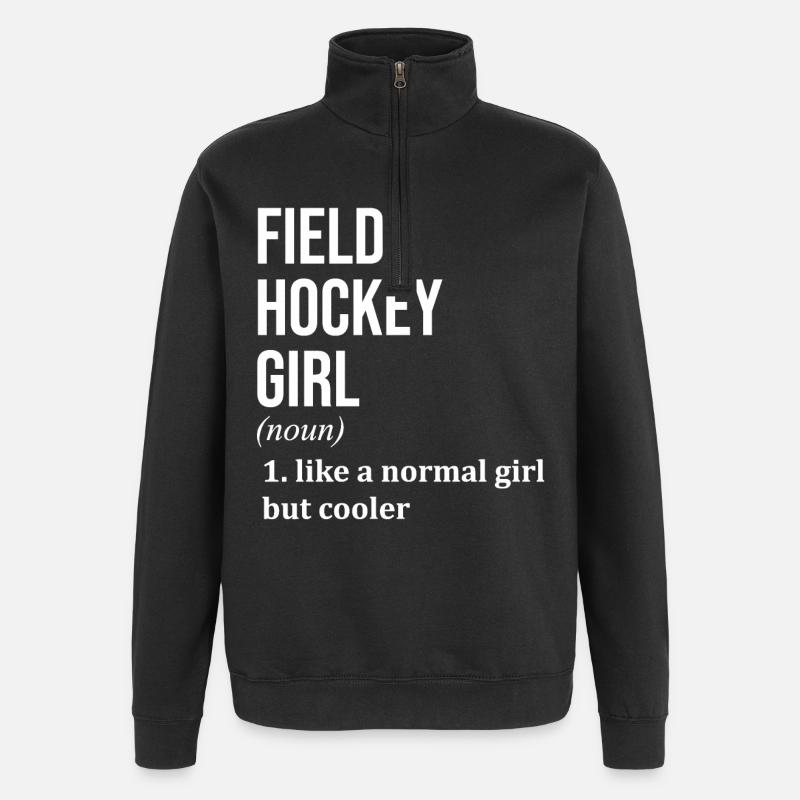 hockey sur gazon - Sweat à zip 1/4 - noir
