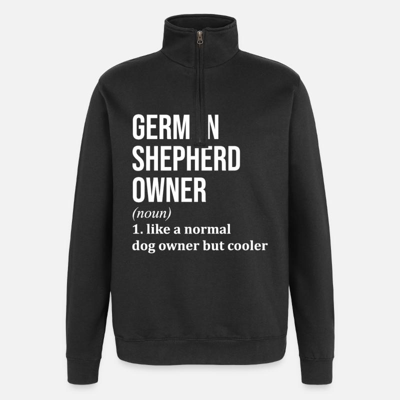 German Shepherd - Quarter-Zip Sweatshirt - black
