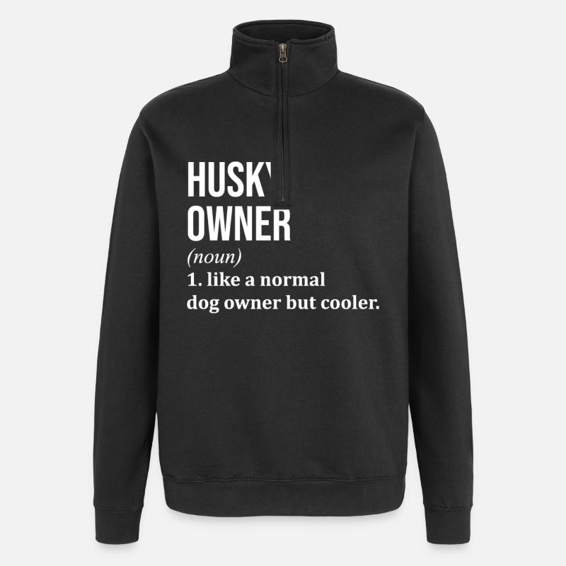 Rauque - Sweat à zip 1/4 - noir
