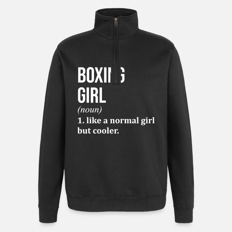 boxe - Sweat à zip 1/4 - noir