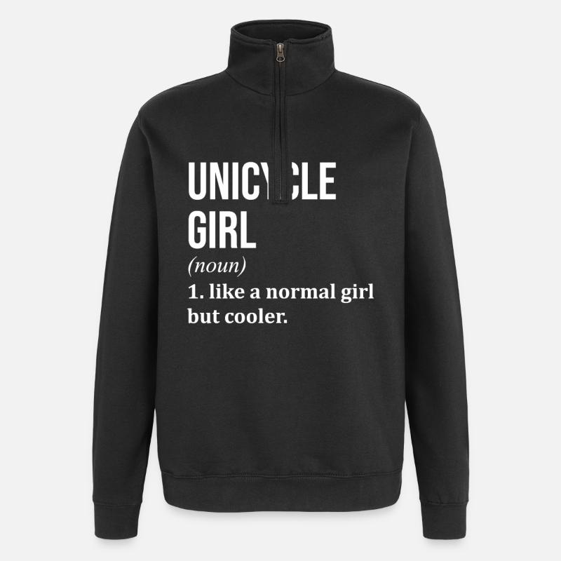 Einrad - Quarter-Zip-Sweatshirt - Schwarz