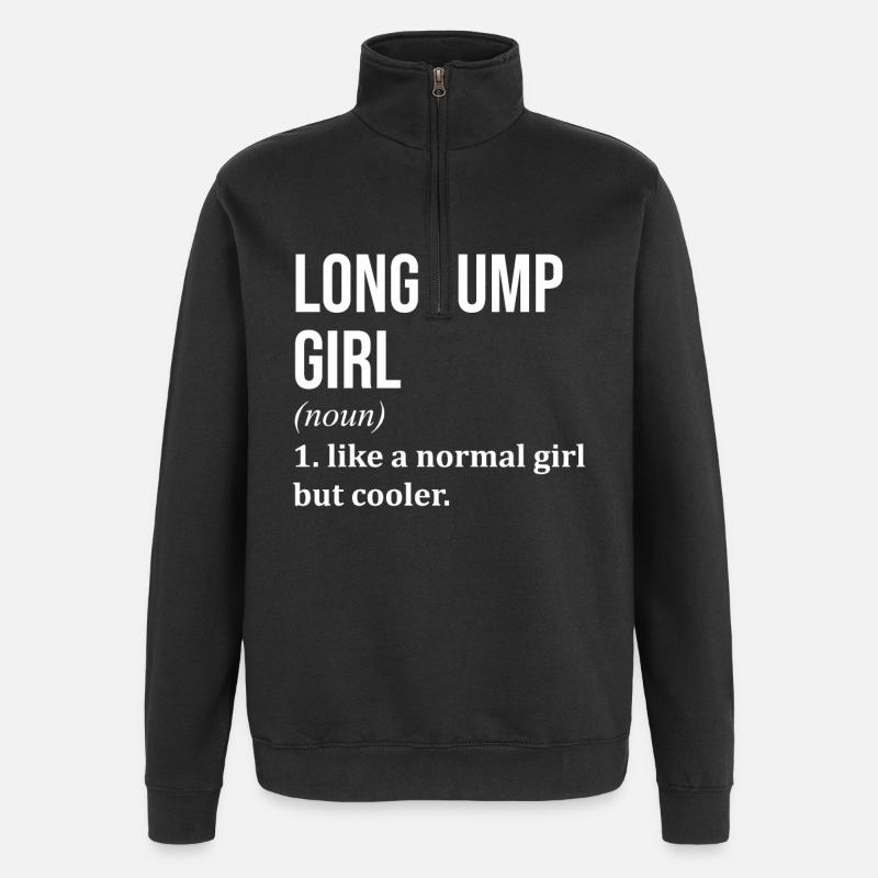 Weitsprung - Quarter-Zip-Sweatshirt - Schwarz