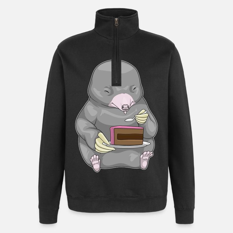 Mole Cake - Quarter-Zip Sweatshirt - black
