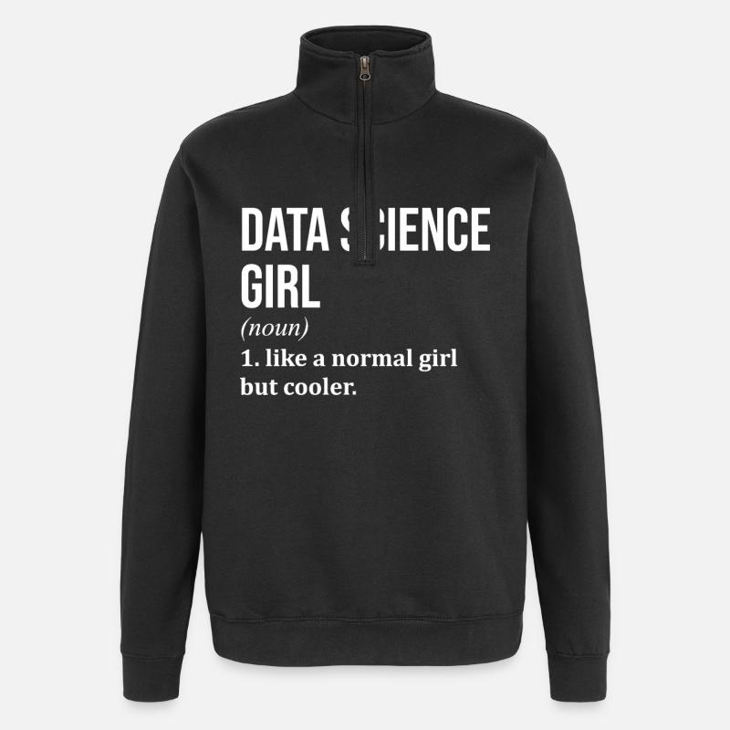 Science des données - Sweat à zip 1/4 - noir