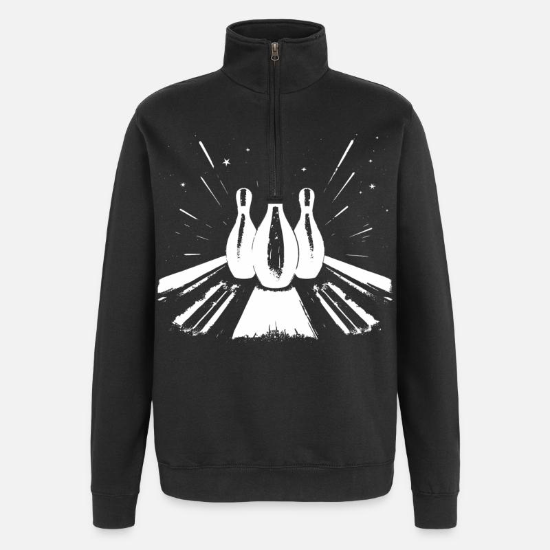 Bowling - Quarter-Zip Sweatshirt - black