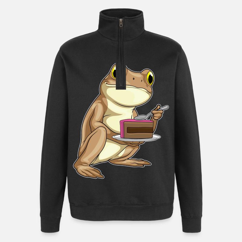 Frog Cake - Quarter-Zip Sweatshirt - black