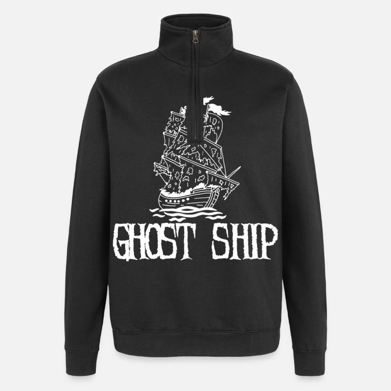 Ghost Ship - Quarter-Zip Sweatshirt - black