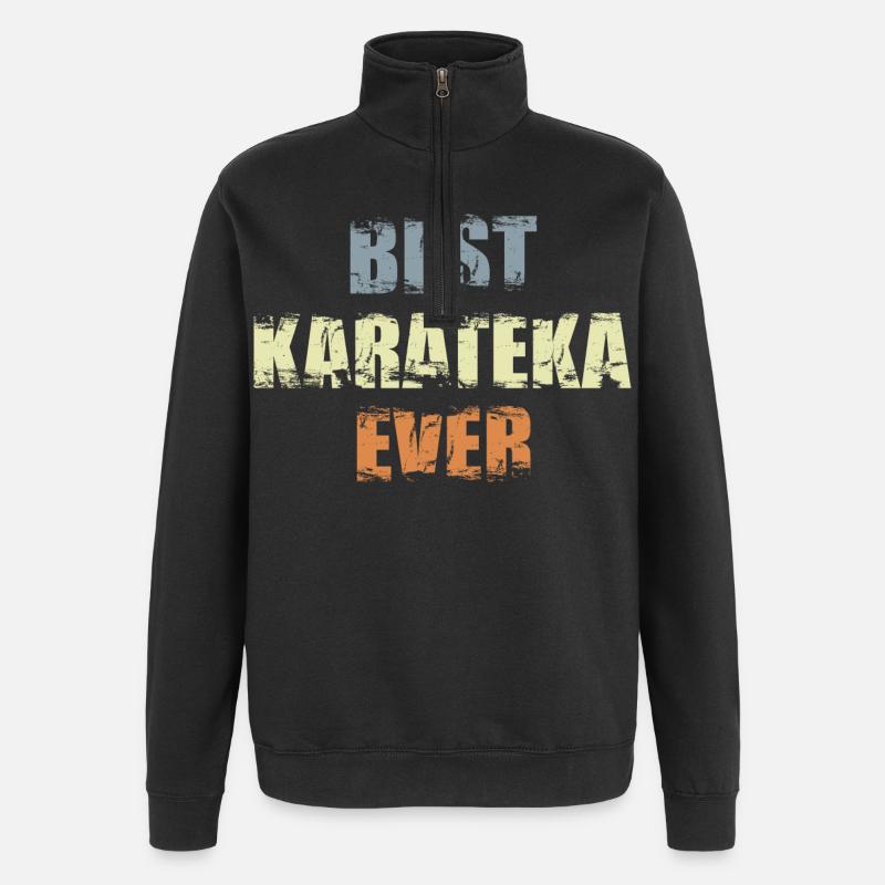 Bester Karateka - Quarter-Zip-Sweatshirt - Schwarz