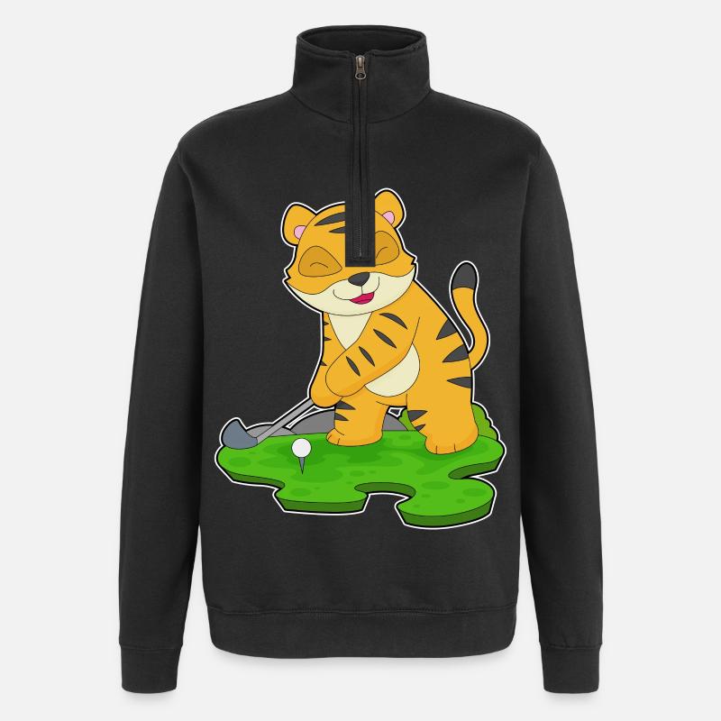 Tiger Golf Golfschläger - Quarter-Zip-Sweatshirt - Schwarz