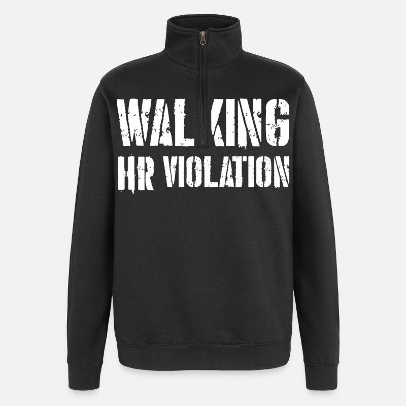 Walking HR Verstoß - Quarter-Zip-Sweatshirt - Schwarz