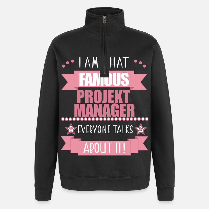 Projektmanagerin Beruf Damen Geschenk - Quarter-Zip-Sweatshirt - Schwarz