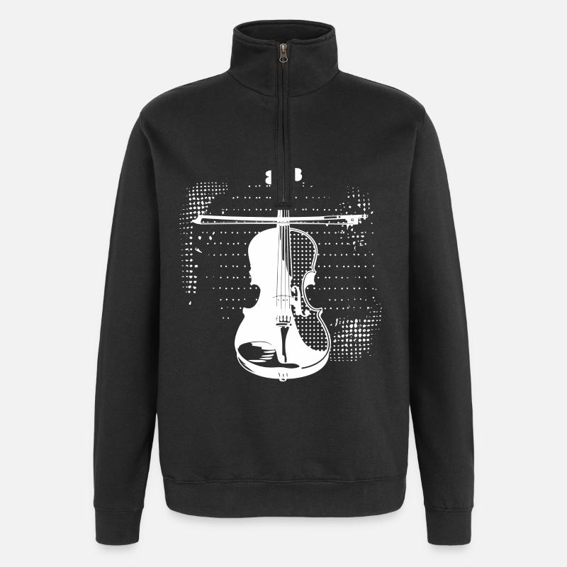 Violin player - Quarter-Zip Sweatshirt - black